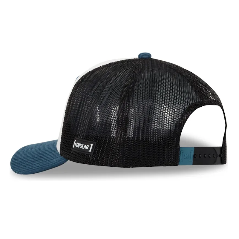 CAPSLAB Casquette Tom & Jerry Premium en cordon de Bamboo Blanc, Bleu Foncé
