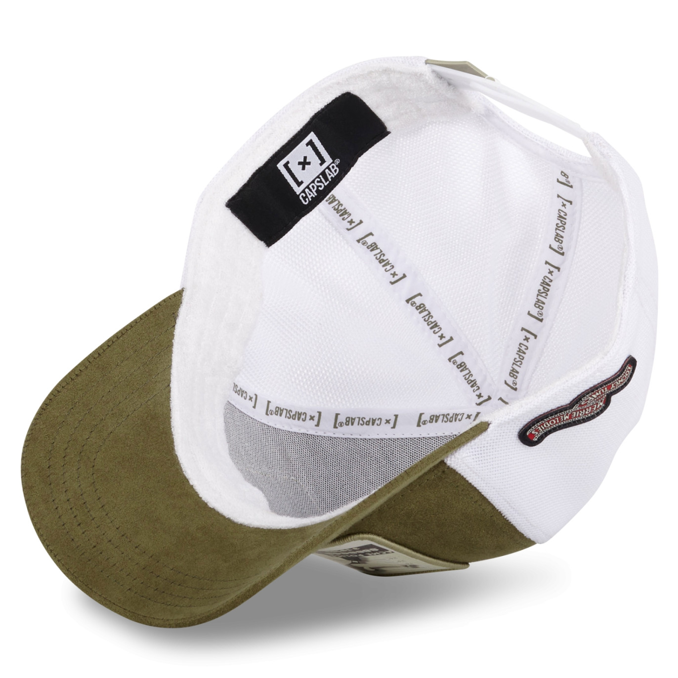 CAPSLAB Casquette Looney Tunes Daffy Duck Suede Olive