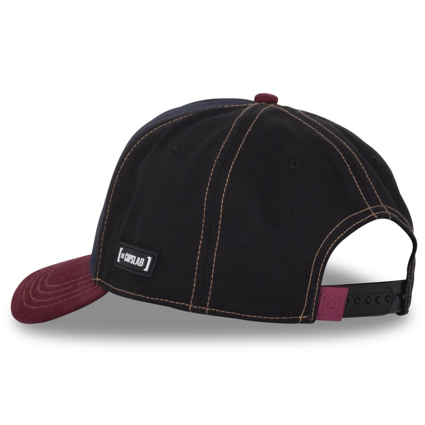 CAPSLAB Casquette Looney Tunes Wile E. & Road Runner Denim Navy Maroon Suede