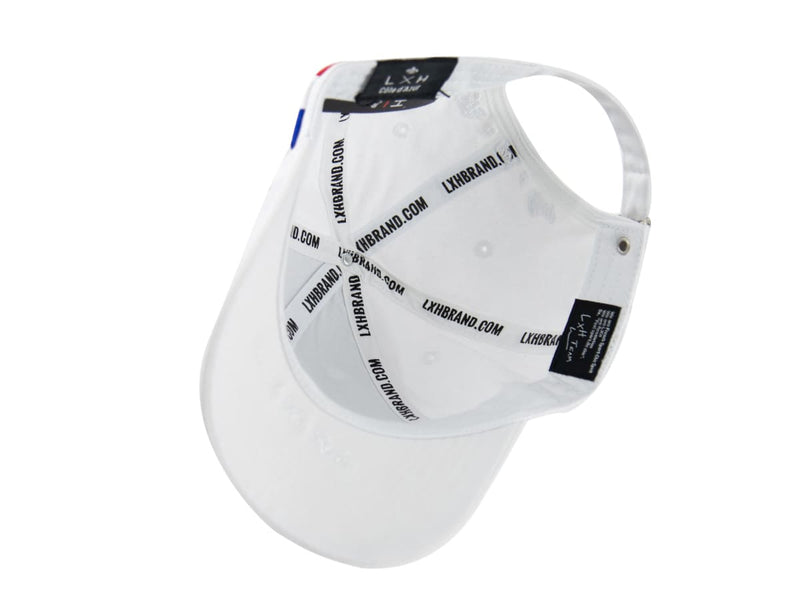 LXH CASQUETTE « HÉRITAGE » COTON FLEUR DE LYS BLANC