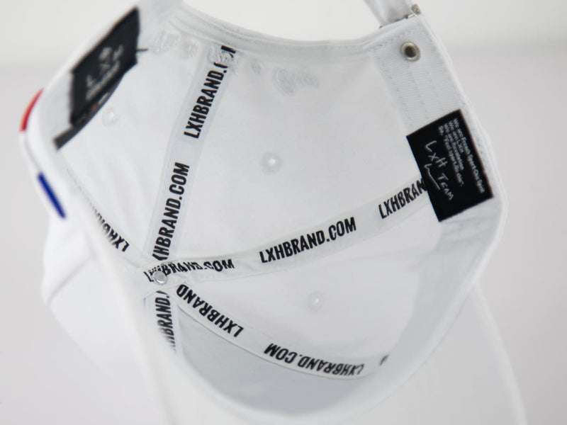 LXH CASQUETTE « HÉRITAGE » COTON FLEUR DE LYS BLANC