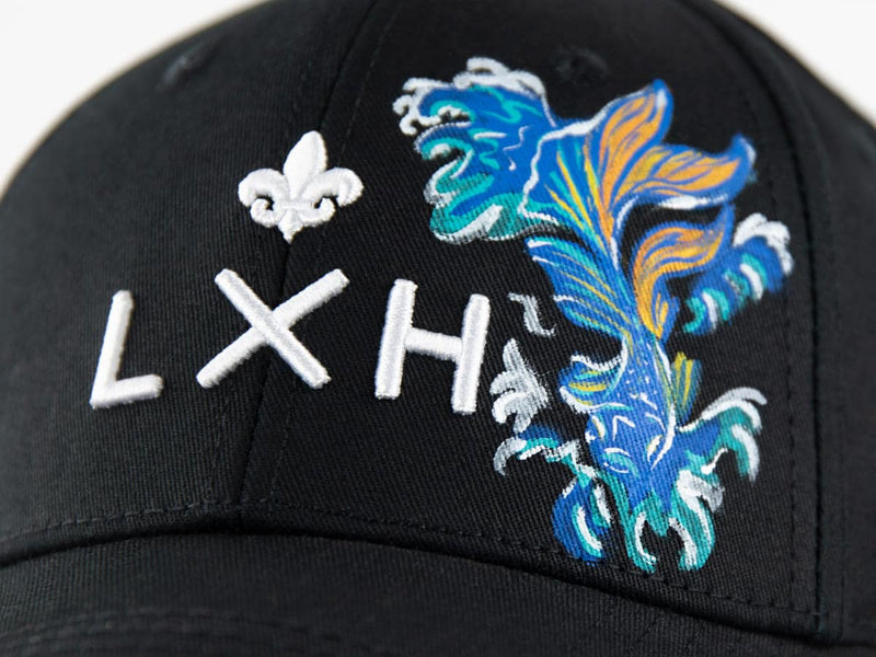 LXH CASQUETTE « HÉRITAGE » CUSTOM NOIR/CARPE