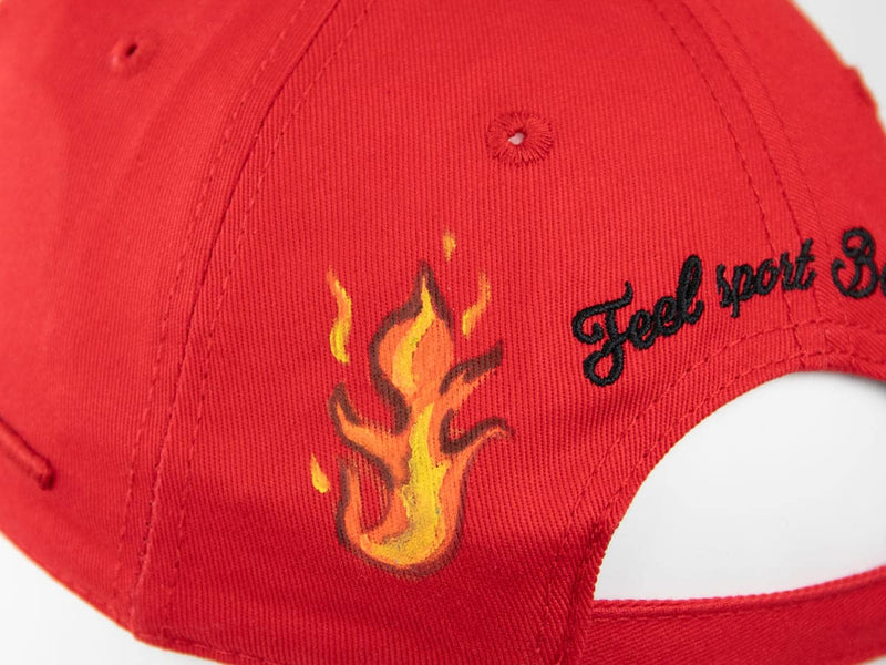 LXH CASQUETTE « HÉRITAGE » CUSTOM ROUGE/DRAGON