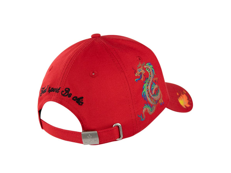 LXH CASQUETTE « HÉRITAGE » CUSTOM ROUGE/DRAGON
