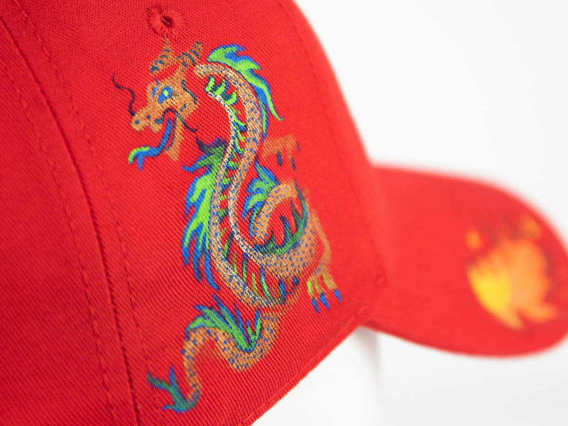LXH CASQUETTE « HÉRITAGE » CUSTOM ROUGE/DRAGON