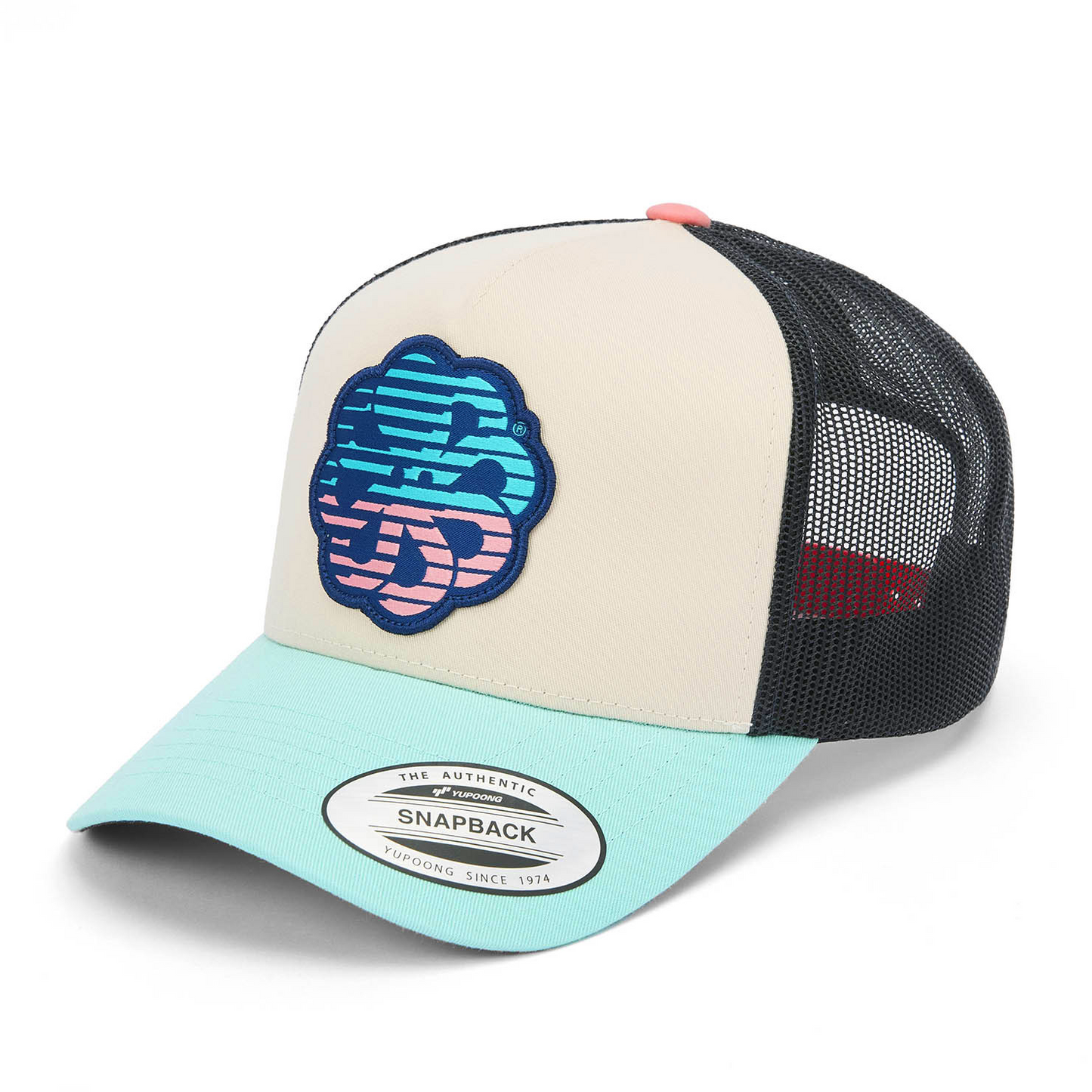JONSEN ISLAND CASQUETTE FLOWER TURQUOISE