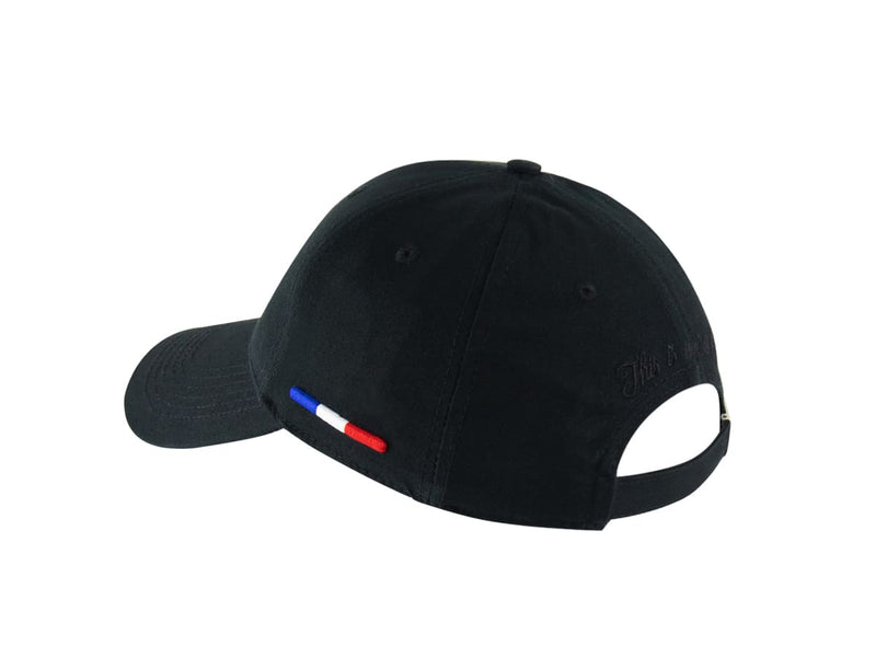 LXH CASQUETTE « HÉRITAGE » COTON FLEUR DE LYS NOIR