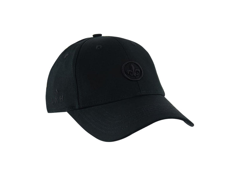 LXH CASQUETTE « HÉRITAGE » COTON FLEUR DE LYS NOIR