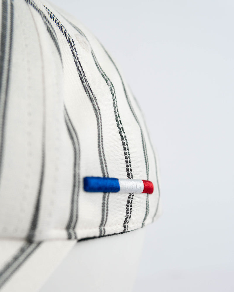 LXH CASQUETTE « HÉRITAGE » MOTIFS RAYÉS BEIGE