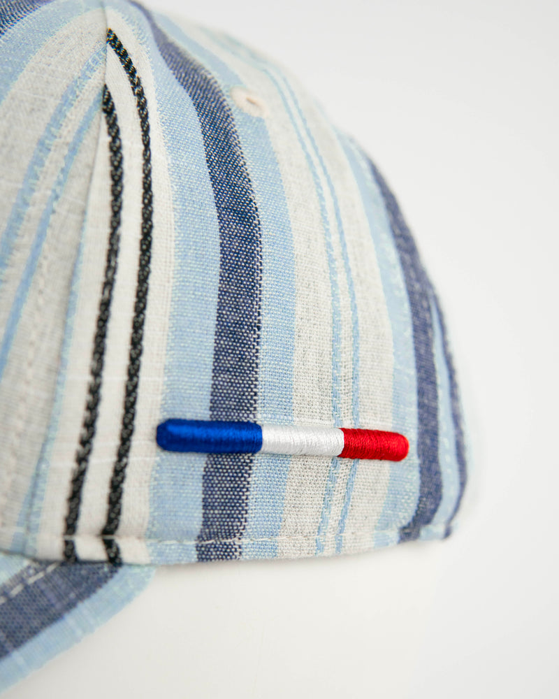 LXH CASQUETTE « HÉRITAGE » MOTIFS RAYÉS BLEU