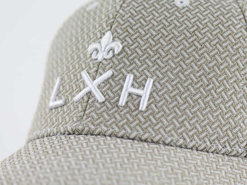 LXH CASQUETTE « HÉRITAGE » MOTIF TISSÉ VERT OLIVE
