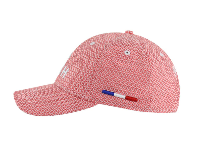 LXH CASQUETTE « HÉRITAGE » MOTIF TISSÉ ROUGE