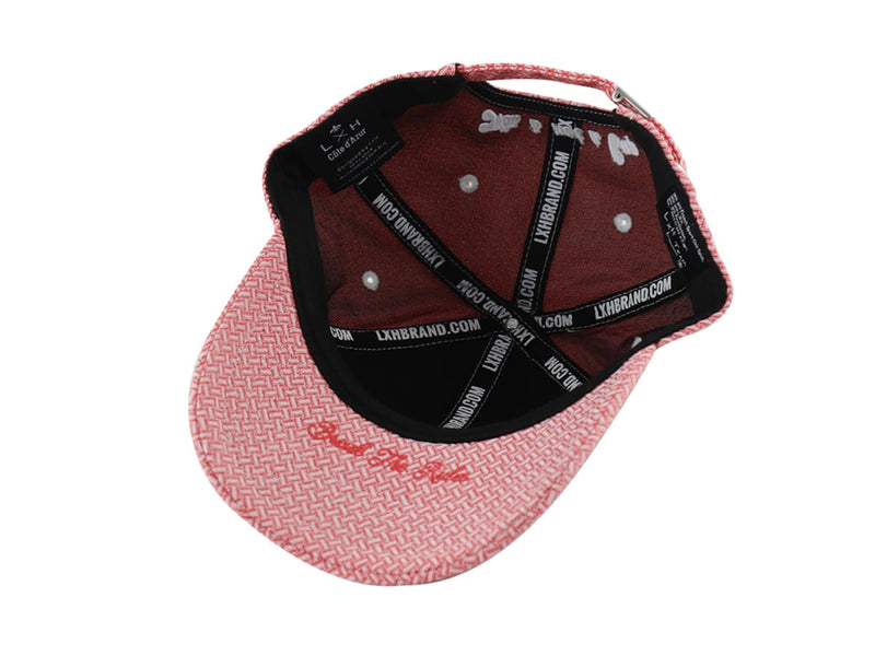 LXH CASQUETTE « HÉRITAGE » MOTIF TISSÉ ROUGE
