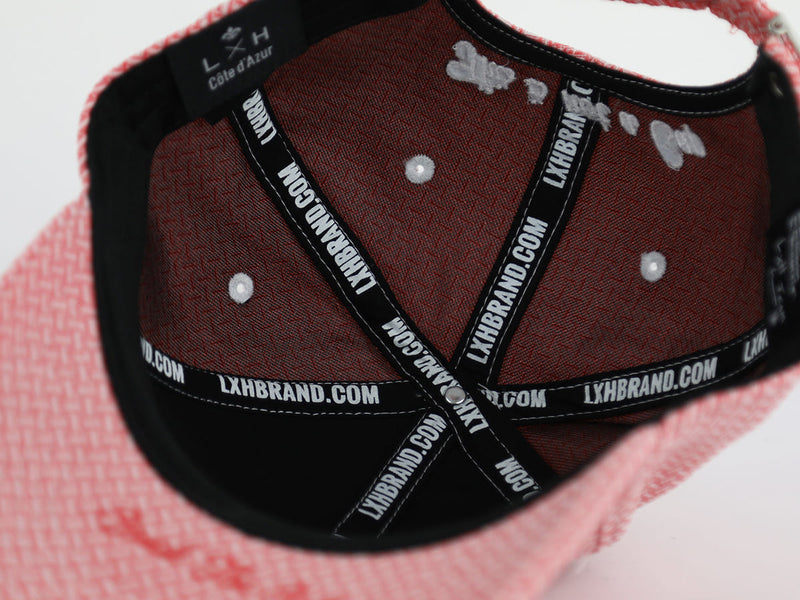 LXH CASQUETTE « HÉRITAGE » MOTIF TISSÉ ROUGE