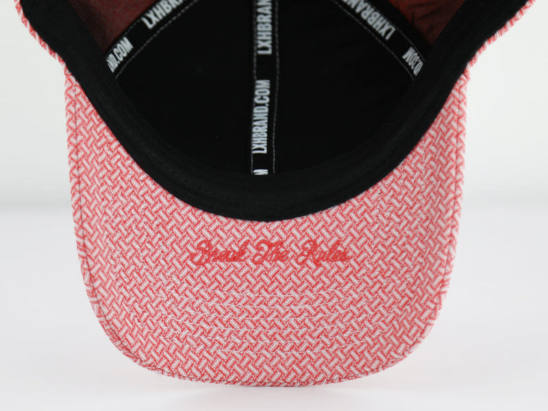 LXH CASQUETTE « HÉRITAGE » MOTIF TISSÉ ROUGE