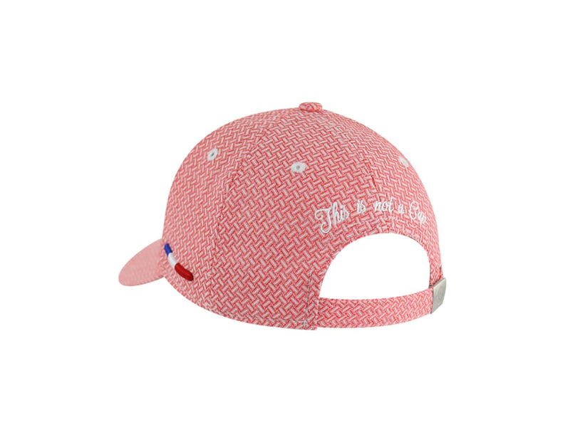 LXH CASQUETTE « HÉRITAGE » MOTIF TISSÉ ROUGE