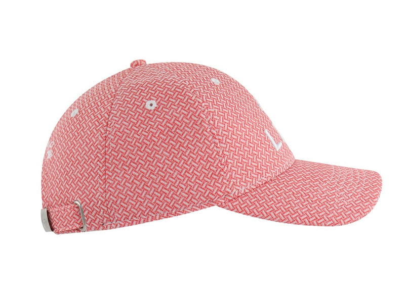 LXH CASQUETTE « HÉRITAGE » MOTIF TISSÉ ROUGE