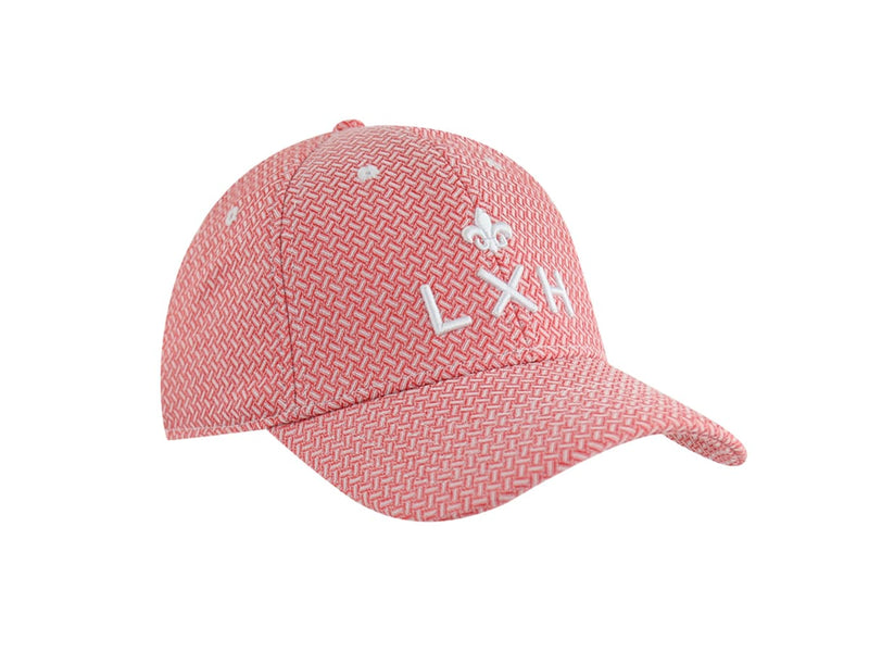 LXH CASQUETTE « HÉRITAGE » MOTIF TISSÉ ROUGE