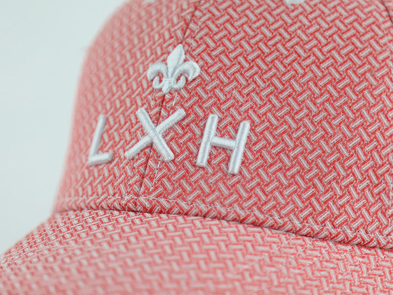 LXH CASQUETTE « HÉRITAGE » MOTIF TISSÉ ROUGE