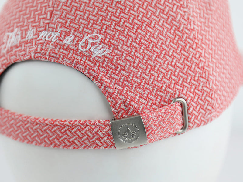 LXH CASQUETTE « HÉRITAGE » MOTIF TISSÉ ROUGE
