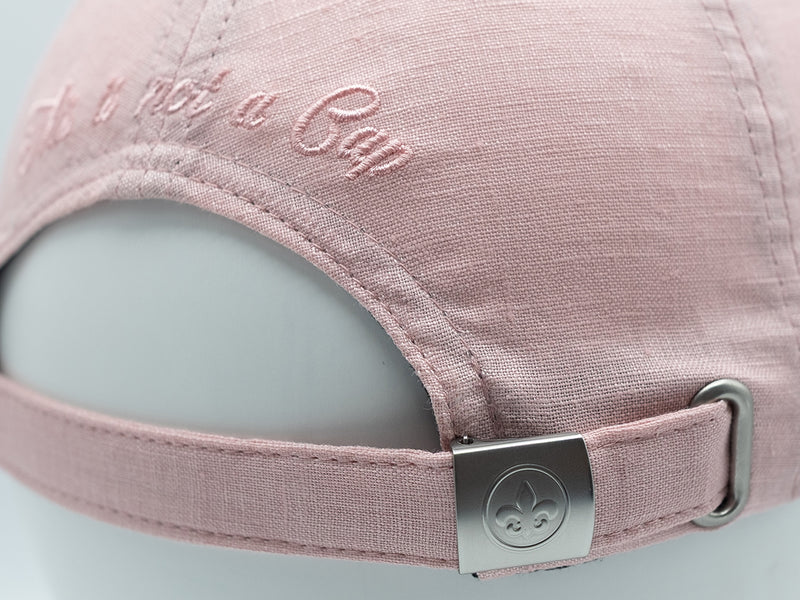 LXH Casquette « Héritage » Lin Ton sur Ton Rose
