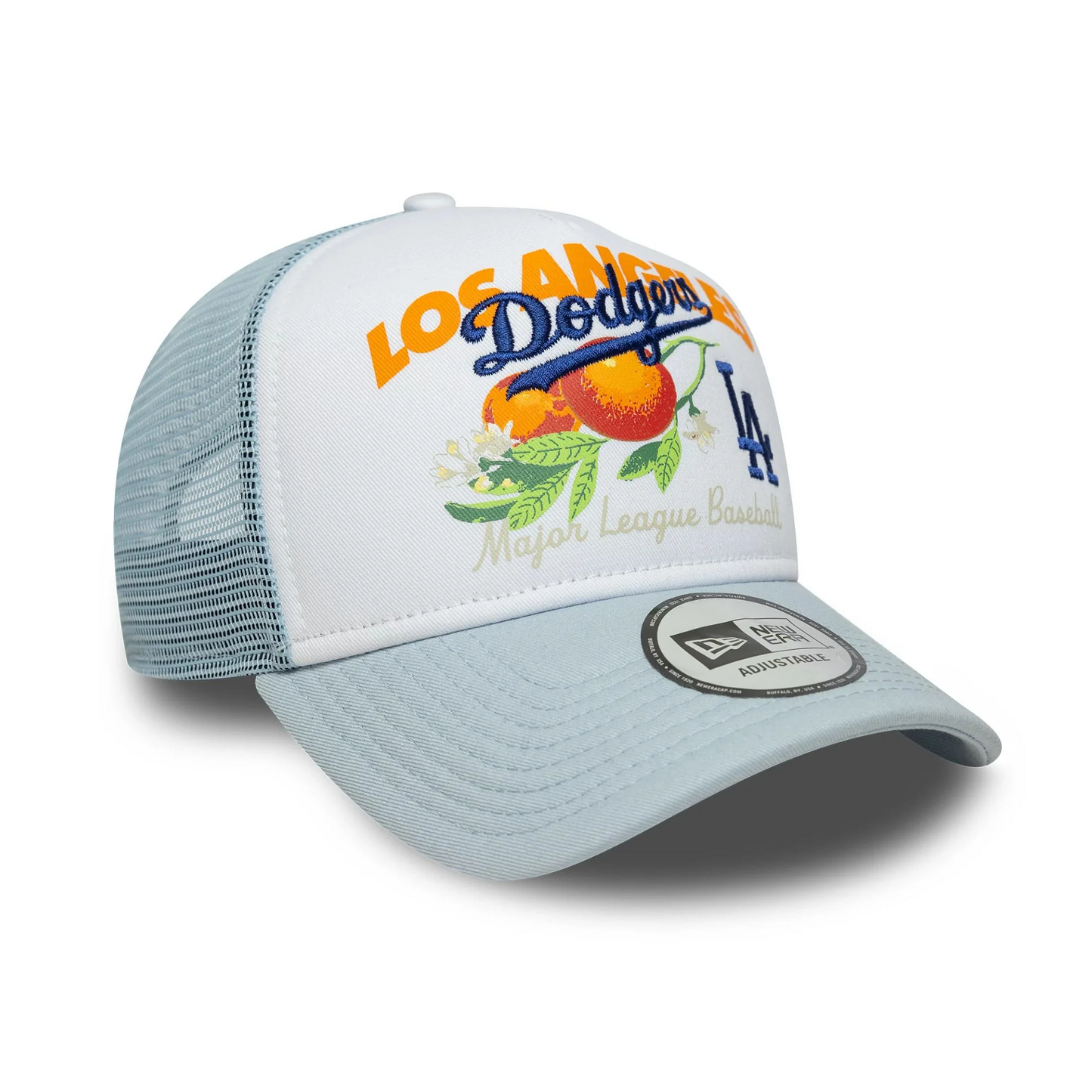New Era Fruit Graphic LA Dodgers 9FORTY A-Frame Pastel Blue