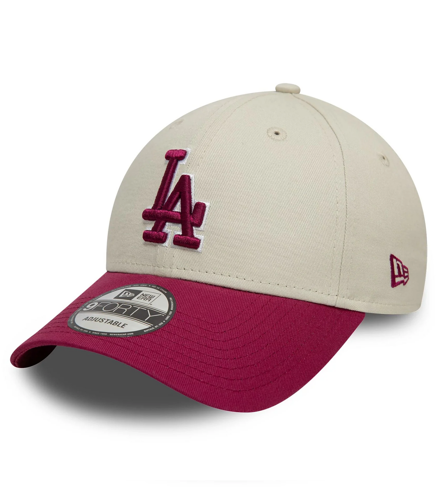 New Era LA Dodgers 9FORTY World Series Patch Ivory-Pale Red