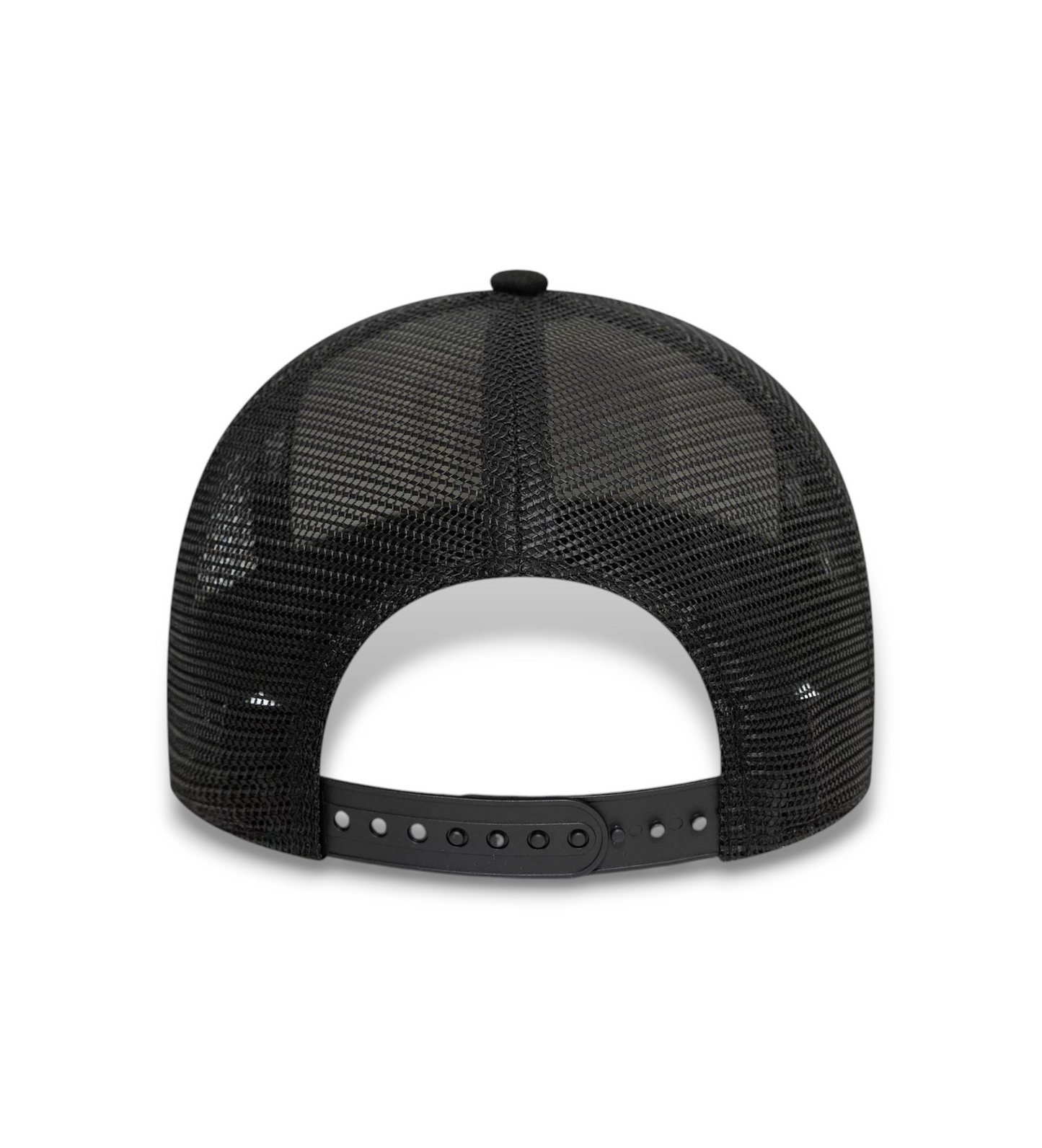 New Era Patch Distressed 9Forty Trucker White Black