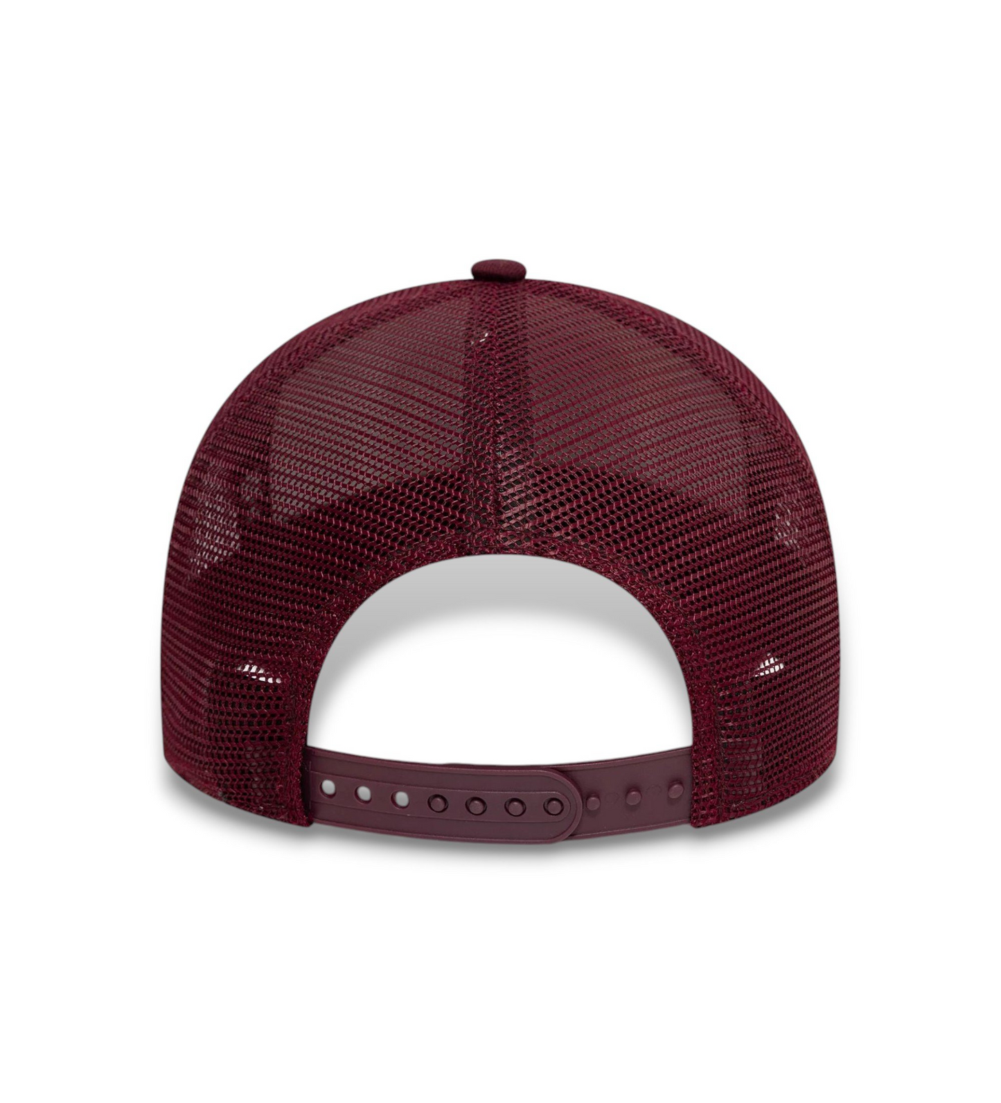 New Era Patch Distressed 9Forty Trucker White Maroon