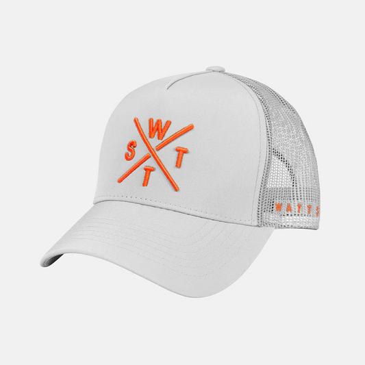 WATTS CASQUETTE TRIBE - BLANC FLUO ORANGE