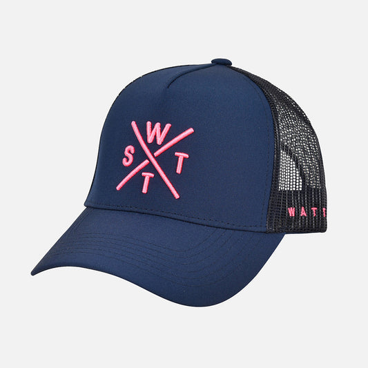 WATTS CASQUETTE TRIBE - BLEU MARINE & ROSE