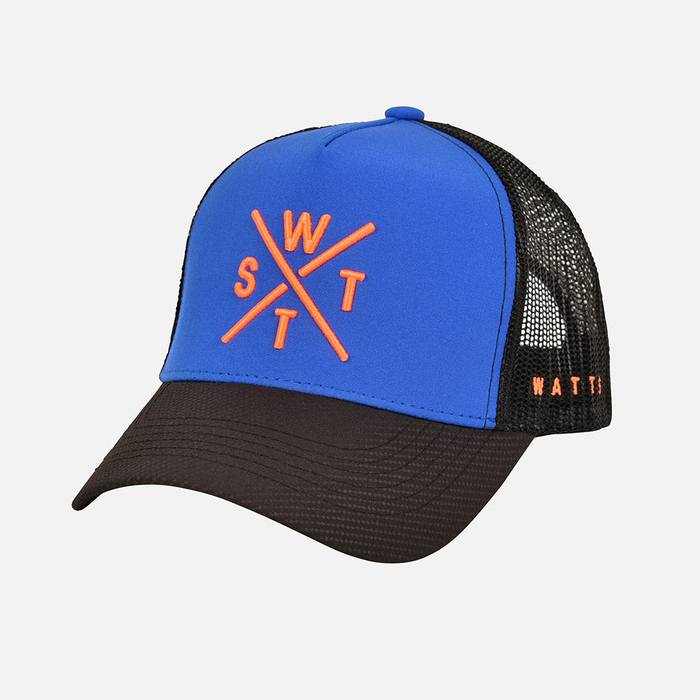 WATTS CASQUETTE TRIBE - BLEU & NOIR EMBOSSÉ