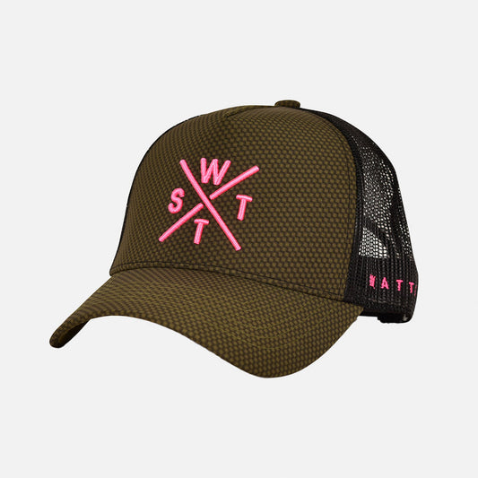 WATTS CASQUETTE TRIBE - CARBON KAKI & ROSE