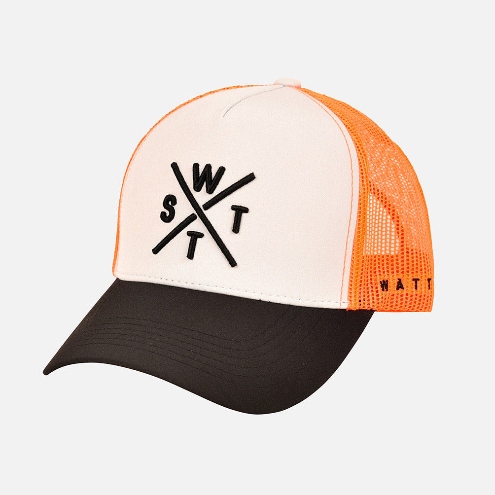 WATTS CASQUETTE TRIBE - ORANGE FLUO & NOIR