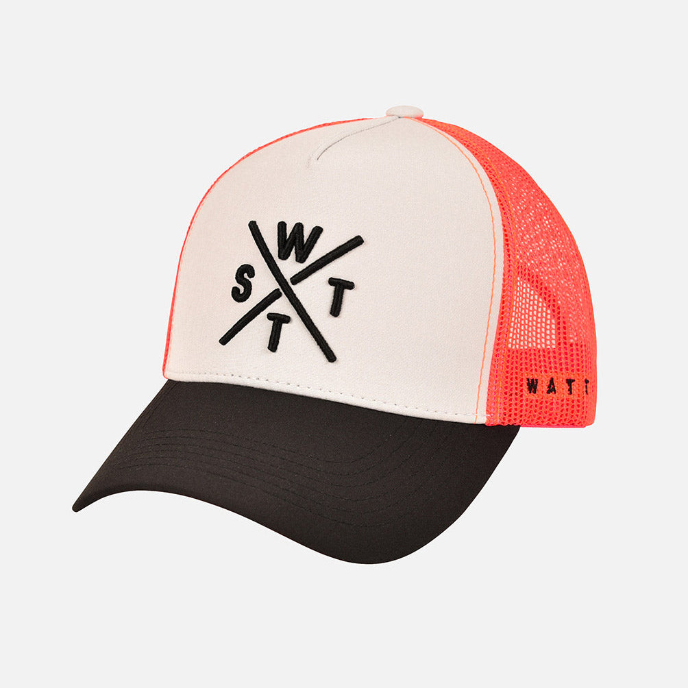 WATTS CASQUETTE TRIBE - ROSE FLUO & GRIS CLAIR