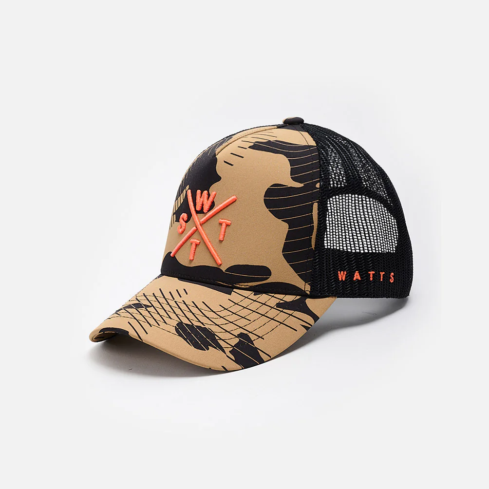 WATTS CASQUETTE TRIBE - IMPRIMÉ MARRON ET CAMOUFLAGE