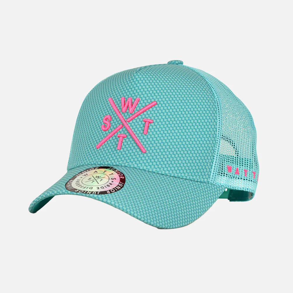 WATTS CASQUETTE TRIBE - JUNIOR - CYAN CARBONE