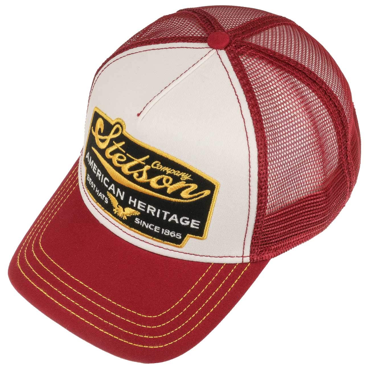 Stetson Casquette American Heritage Trucker Bordeaux