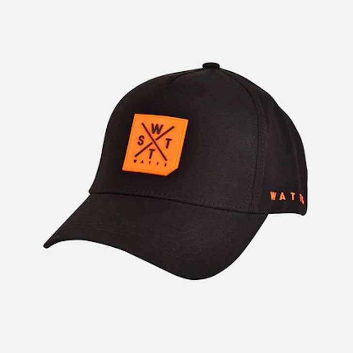WATTS CASQUETTE CISCO - NOIR & ORANGE FLUO