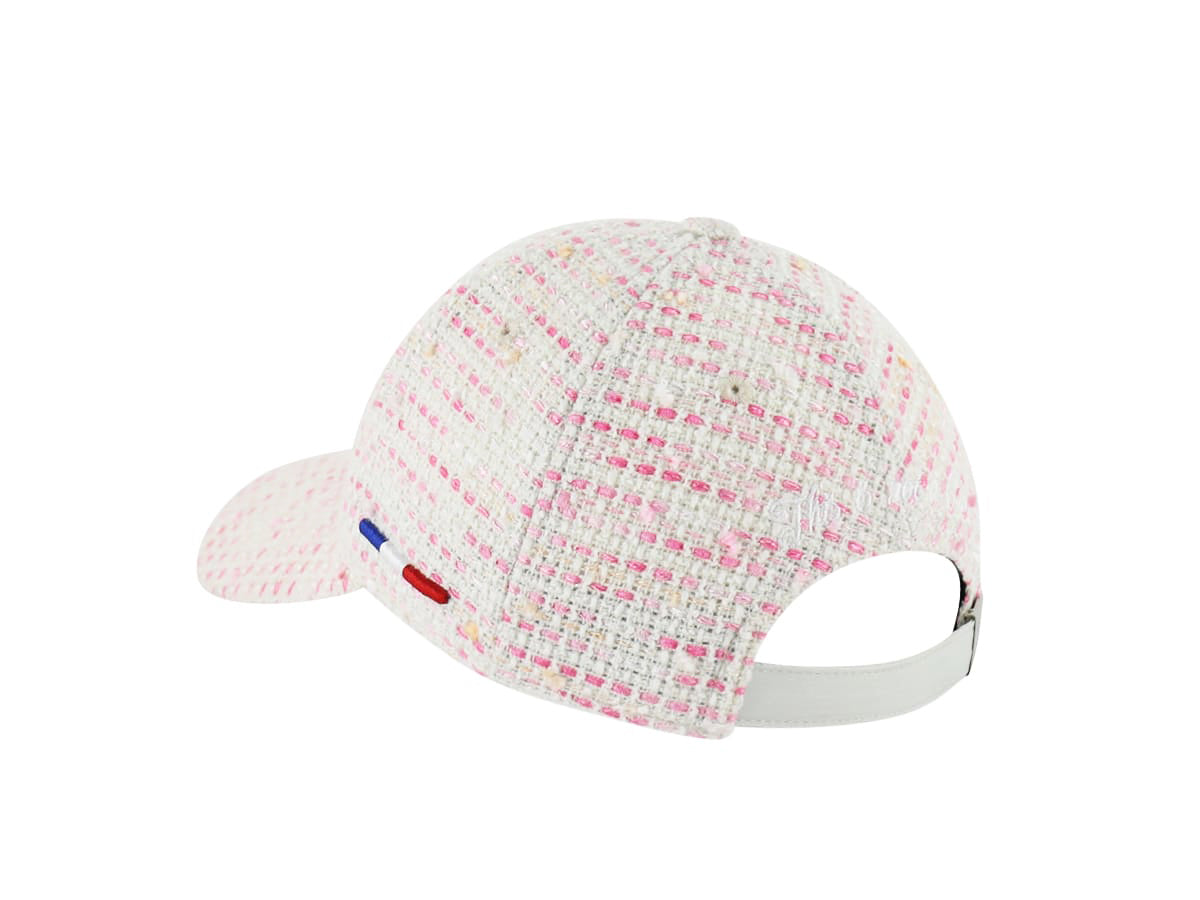 LXH Casquette Tweed Blanc Rose