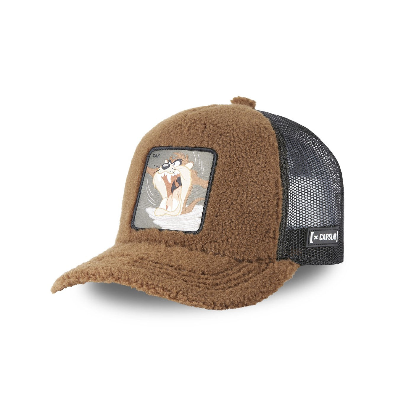 CAPSLAB Casquette Trucker Looney Tunes Taz Marron