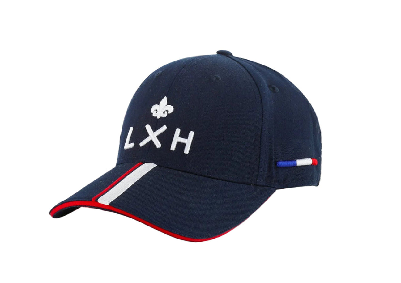 LXH Casquette Racing en Coton Bleu Marine