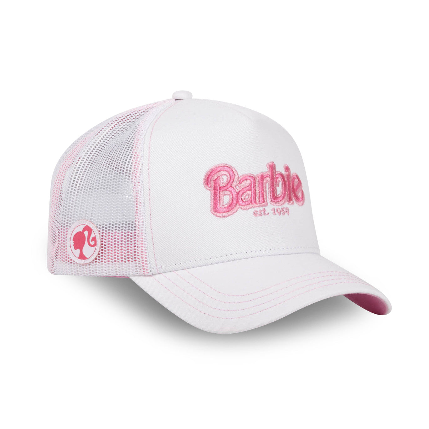 CAPSLAB Casquette Trucker Barbie Snapback - Blanche