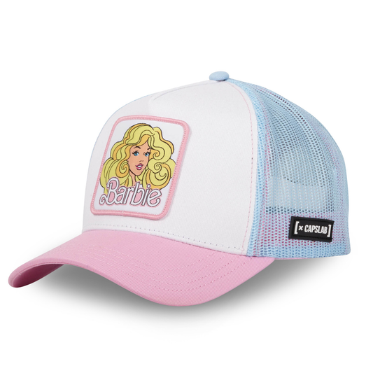 CAPSLAB Casquette Trucker Barbie Snapback - Blanche Rose