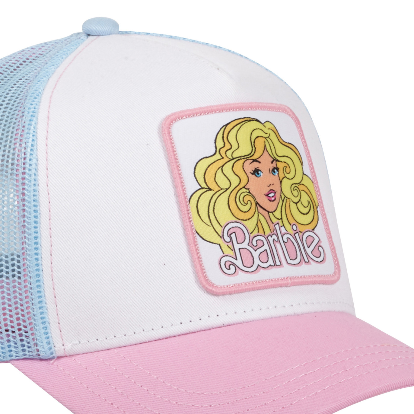 CAPSLAB Casquette Trucker Barbie Snapback - Blanche Rose