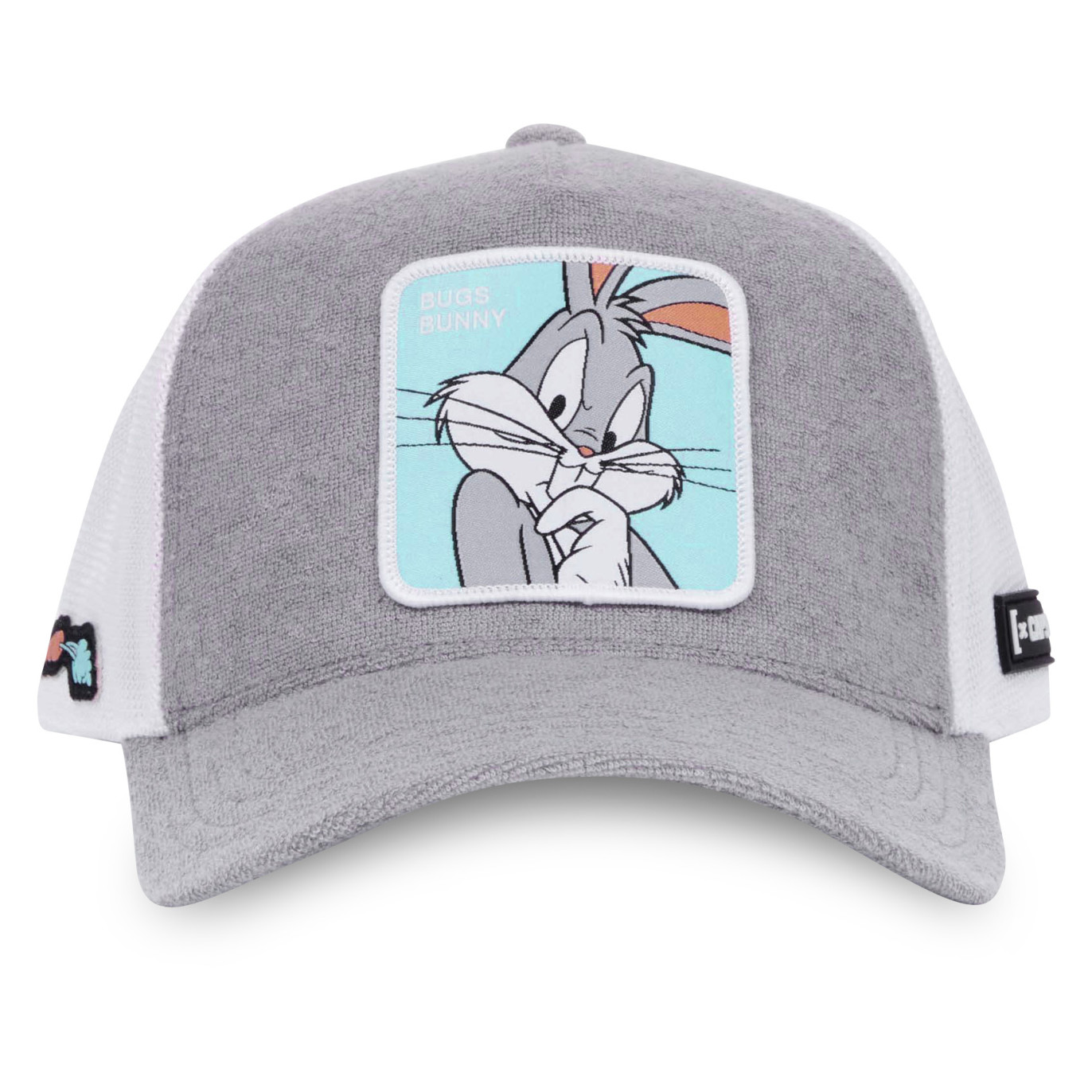 CAPSLAB Casquette Trucker Looney Tunes Bugs Bunny Snapback - Grise