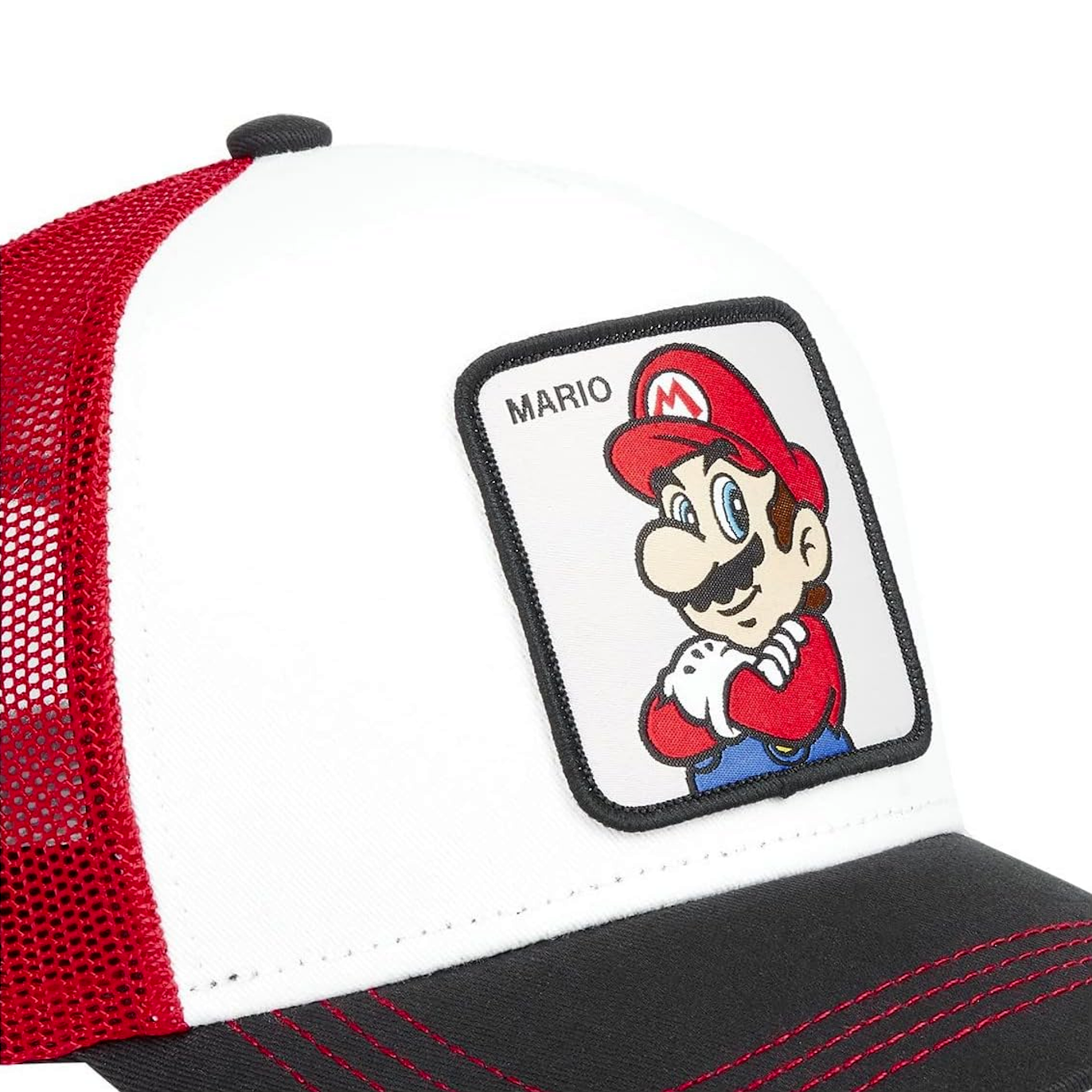 CAPSLAB Casquette Trucker Super Mario Snapback Blanc/Rouge