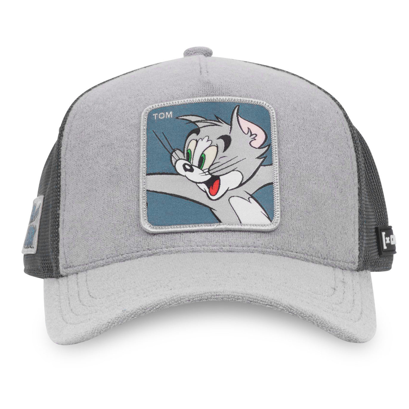 CAPSLAB Casquette Trucker Tom And Jerry Snapback - Grise