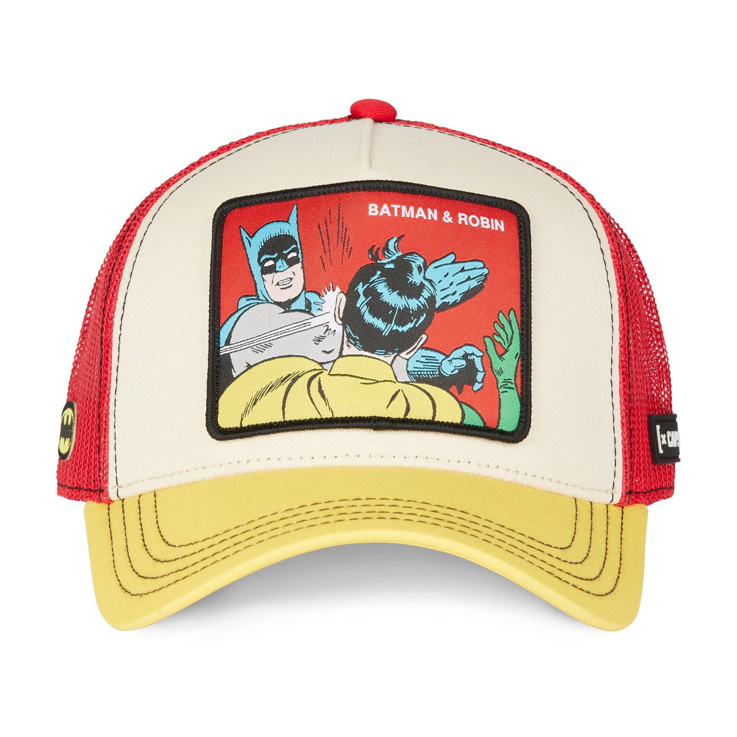 CAPSLAB Casquette DC Comics Batman & Robin 3 Blanc Jaune
