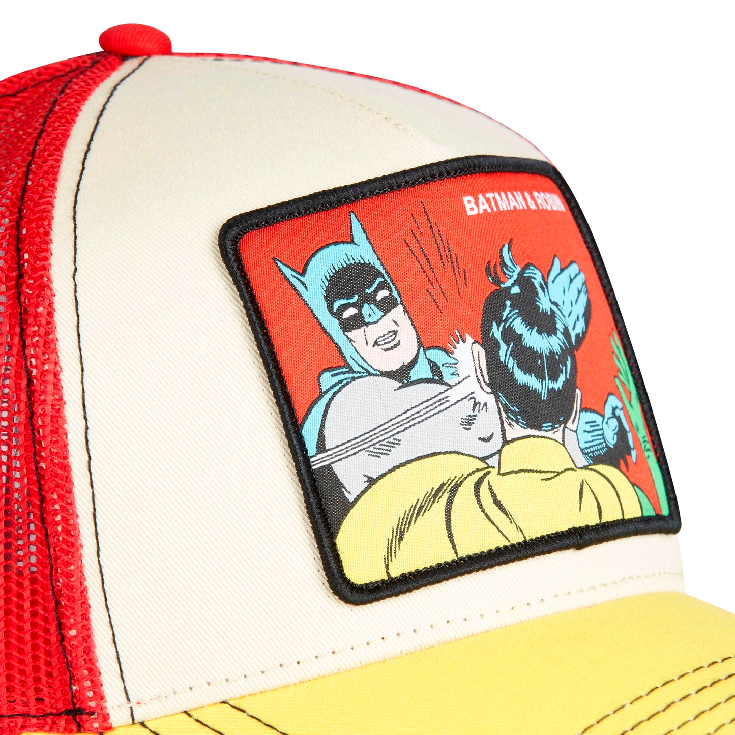 CAPSLAB Casquette DC Comics Batman & Robin 3 Blanc Jaune